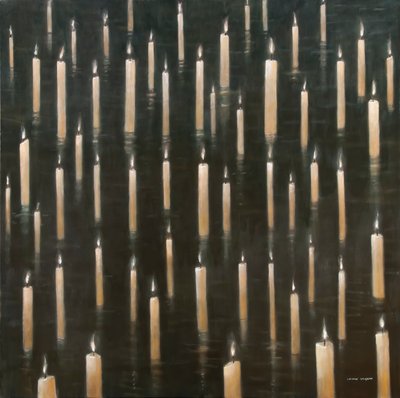 Candles on the Lake, Udaipur, India by Lincoln Seligman